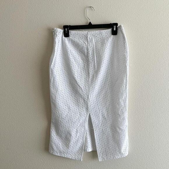 Vintage white eyelet midi skirt - Picture 3 of 4